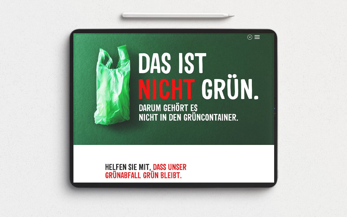 Grünencontainer Axpo Biomasse iPad